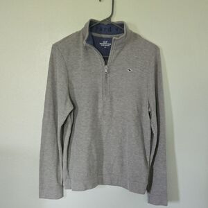 Vineyard Vines Gray 1/4 Zip Jacket Size Large